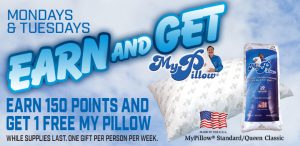 Prairie Wind Casino Earn and Get My Pillow Promo
