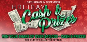 Prairie Wind Casino Holiday Cash & Prizes Promo