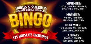 Bingo Hot Seats at Prairie Wind Casino Fridays and Saturdays September through January 2024