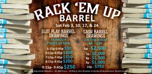Rack 'Em Up Barrel Drawing at Prairie Wind Casino