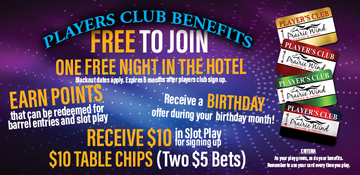 Player's Club benefits - Casino Promotions